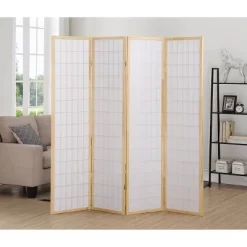 4 Panel Room Divider Natural - Ore International -Luxe Living Interiors Shop GUEST c3782cde 9166 458e a28d 72384f420c8a