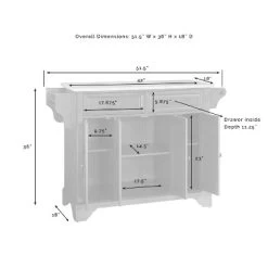 Lafayette Wood Top Full Size Kitchen Island/Cart Cherry/Natural - Crosley -Luxe Living Interiors Shop GUEST c3c56b87 b7ce 4a52 8d63 7039e5a81b61