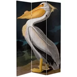 6" Double Sided Audubon Pelican Canvas Room Divider White - Oriental Furniture -Luxe Living Interiors Shop GUEST c3cd0db8 ffce 4ae3 863d 1e02b9d2665e