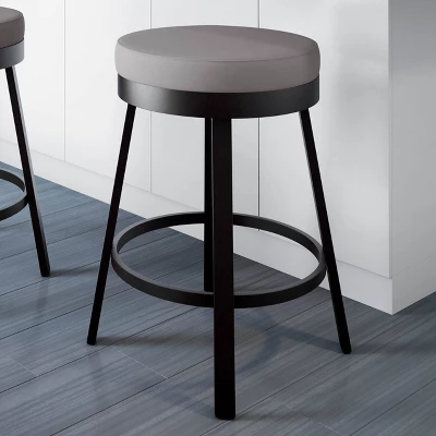 Amisco 26" Clock Counter Height Barstool Light Gray 3 Amisco 26" Clock Counter Height Barstool Light Gray