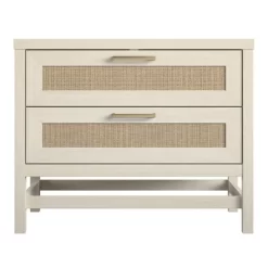 Latta 2 Drawer Nightstand With Faux Rattan Ivory Oak - Room & Joy -Luxe Living Interiors Shop GUEST c464a059 1d6a 44ad 9f52 b59c8a817e71