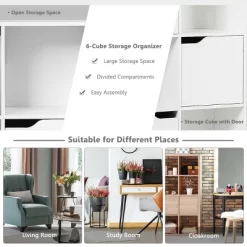 Costway 9 Cube Bookcase Cabinet Wood Bookcase Storage Shelves Room Divider Organization -Luxe Living Interiors Shop GUEST c5005ff9 5b03 48bd 8d49 2dbc6e812596