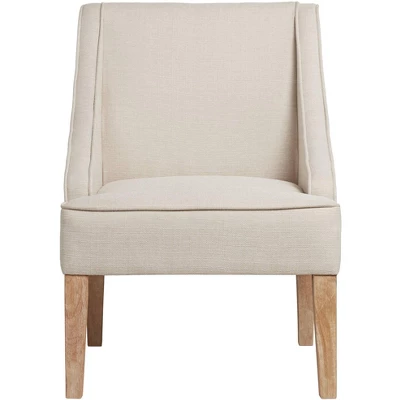Elm Lane Dixon Ivory Fabric Swoop Arm Chair 7 Elm Lane Dixon Ivory Fabric Swoop Arm Chair - Image 5