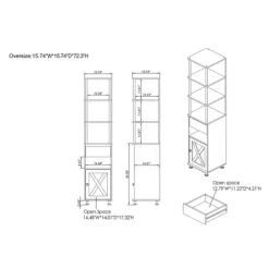2pc Clander TV Stand And Bookcase Tower Set Vintage Gray Oak - HOMES: Inside + Out -Luxe Living Interiors Shop GUEST c5af8e16 b2f7 494f a43e 0fea2197c797