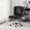 Bergen Contemporary Wingback Swivel Office Chair Midnight Black/Chrome - Christopher Knight Home -Luxe Living Interiors Shop GUEST c656845a 6214 4097 a052 8dbbf797daa0