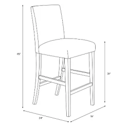 30" Velvet Parsons Barstool Wood - Threshold™ -Luxe Living Interiors Shop GUEST c6aa1d9c d7f1 458a b669 510f31ded384