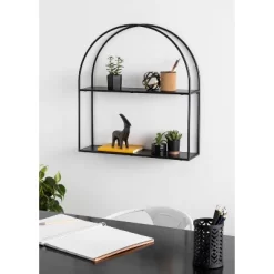 24" X 26" Monroe Metal Arch Shelf Black - Kate & Laurel All Things Decor -Luxe Living Interiors Shop GUEST c6d39e47 082f 497f a9f1 8ec0c992d9ef