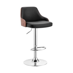 Asher Adjustable Counter Height Barstool With Faux Leather Chrome Finish - Armen Living -Luxe Living Interiors Shop GUEST c6ef4dc8 1137 4eb8 898a b8b2a04c7798