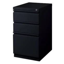 Space Solutions 20" Deep 3 Drawer Mobile Pedestal Letter Width File Cabinet Black -Luxe Living Interiors Shop GUEST c6f90809 6519 4a8b abfc bd5425562b23