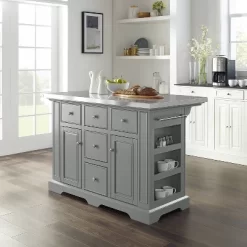Julia Stainless Steel Top Kitchen Island - Crosley