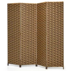 Costway 4 Panel Fiber Privacy Partition Screen Folding Room Divider Weave 6FT Tall -Luxe Living Interiors Shop GUEST c76c959d 0418 455c 9e4e 7c38e22016fa