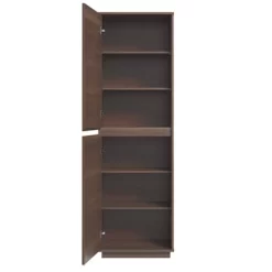 71" Gunther Mid-Century Bookcase 2 Doors Walnut - Linon -Luxe Living Interiors Shop GUEST c8185156 b5bb 4208 9a3c afee4fe48e5d