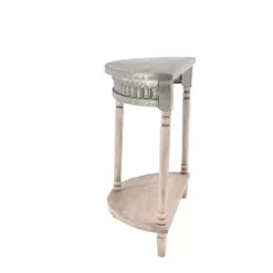 Traditional Half Round Side Table Beige - Olivia & May -Luxe Living Interiors Shop GUEST c878f2d3 9fbe 4434 8a86 319ef50e1dc8