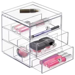 MDesign Plastic Glasses Storage Organizer Box, 3 Drawers -Luxe Living Interiors Shop GUEST c88ea9c3 65f6 4677 9599 753ef5e6f168