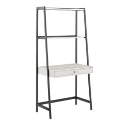 3pc Neveah Marble Ladder Desk And Bookcase Set Matte Black - Inspire Q -Luxe Living Interiors Shop GUEST c91ac9c3 b1e6 483a 8f0e f4df05b18636