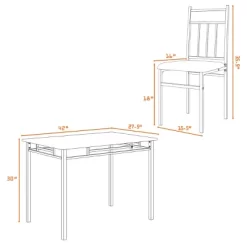 Costway 5 Piece Dining Set Faux Marble Top Table 30'' And 4 Padded Seat Chairs W/ Metal Legs -Luxe Living Interiors Shop GUEST c9c5ec13 4fa6 4176 8ec8 8fa5356cf44c