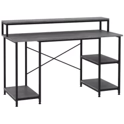 HOMCOM 55 Inch Home Office Computer Desk Study Writing Workstation With Storage Shelves, Elevated Monitor Shelf, CPU Stand -Luxe Living Interiors Shop GUEST ca6252cb f0e1 479a b0a0 34af39549319