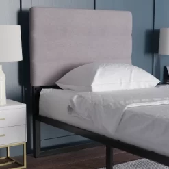 Emma And Oliver Modern Upholstered Headboard With Horizontal Line Stitching And Adjustable Height Rails -Luxe Living Interiors Shop GUEST caa2bed3 7103 4988 8c14 f48f9540a030