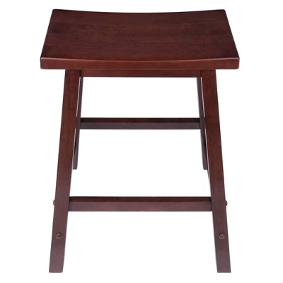 Saddle Seat 24" Counter Height Barstool Hardwood/Walnut - Winsome 5 Saddle Seat 24" Counter Height Barstool Hardwood/Walnut - Winsome - Image 3