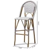 Baxton Studio Ilene Indoor And Outdoor Stackable Bistro Barstool Gray/White - BaxtonStudio -Luxe Living Interiors Shop GUEST cb26249e ba1a 4640 9f4a 6d60ef2ec47e
