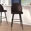 Flash Furniture Lyla Commercial Grade Modern Armless Barstools With Contoured Backrest, Steel Frame And Integrated Footrest - Set Of 2