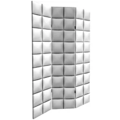 6" Double Sided Glam Leather Print Canvas Room Divider Black - Oriental Furniture -Luxe Living Interiors Shop GUEST cc3f8822 28e8 4aea 8328 cb100a1b4be4