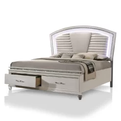 3pc California King Granite Bedroom Set With Nightstand And Chest Pearl White - HOMES: Inside + Out 19 3pc California King Granite Bedroom Set With Nightstand And Chest Pearl White - HOMES: Inside + Out -Luxe Living Interiors Shop GUEST cc8a7329 c28b 49c2 bcd5 5818bd6c53ef