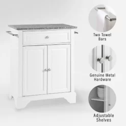 Lafayette Granite Top Portable Kitchen Island/Cart White/Gray - Crosley 13 Lafayette Granite Top Portable Kitchen Island/Cart White/Gray - Crosley -Luxe Living Interiors Shop GUEST cc95412a e5fd 4cea 80b7 ad9619297c75