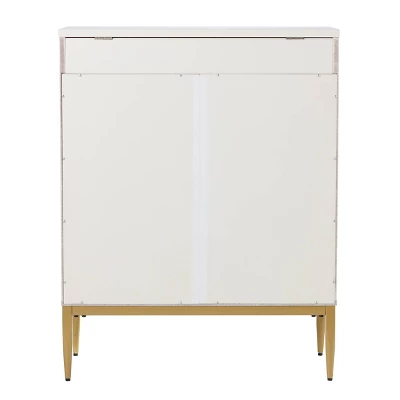 Nessnal 2 Door Accent Cabinet Cream/Gold - Aiden Lane 8 Nessnal 2 Door Accent Cabinet Cream/Gold - Aiden Lane - Image 6
