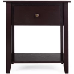 Costway 2PCS Nightstand Sofa End Side Table W/ Storage Drawer Bottom Shelf Espresso -Luxe Living Interiors Shop GUEST cd6579b8 d93b 4136 a480 5be8af462795