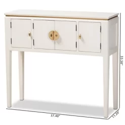 Aiko Wood Console Table White - Baxton Studio -Luxe Living Interiors Shop GUEST ce162a8e 6623 470c 97bc a7604ea91109