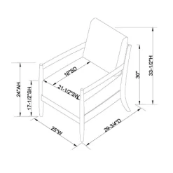 Park Valley Ladder Back Wood Arm Accent Chair - Threshold™ Designed With Studio McGee -Luxe Living Interiors Shop GUEST ce32bc3c bd47 42a8 bac8 4fae9f0aa812