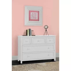 Schoolhouse 4.0 Wood Dresser With 5 Drawers White - Hillsdale Furniture
