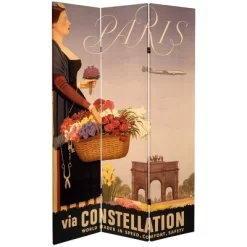 6" Double Sided Absinthe Canvas Room Divider Yellow/Black - Oriental Furniture -Luxe Living Interiors Shop GUEST ce77995e 83eb 4d48 adbb 2d862f3fbbc4