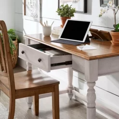 Ivalyn 1 Drawer Desk With Charging Station Antique White - Inspire Q -Luxe Living Interiors Shop GUEST cf8ca39e 21a3 4e8e 8e31 99d658f413c9