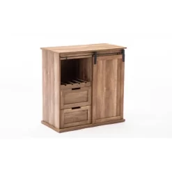 Weston Sliding Barn Door Wine Cabinet Natural - Boraam