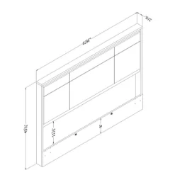 Gravity Headboard - Queen - Gray Maple - South Shore -Luxe Living Interiors Shop GUEST d035b32f 6067 4125 9a88 37ad4d566953