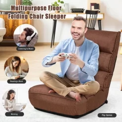 Costway 4-Position Adjustable Floor Chair Folding Lazy Sofa Cushioned Couch Lounger New 14 Costway 4-Position Adjustable Floor Chair Folding Lazy Sofa Cushioned Couch Lounger New -Luxe Living Interiors Shop GUEST d089b4a2 d139 4230 a3af b42001d958f4