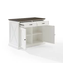Clifton Kitchen Island Distressed White/Brown - Crosley -Luxe Living Interiors Shop GUEST d0e63742 e754 4916 b2fe 5b270454663f