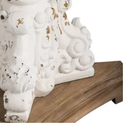 Round Side Table Antique White/Natural - A&B Home 19 Round Side Table Antique White/Natural - A&B Home -Luxe Living Interiors Shop GUEST d12d154c 5d0d 456f b81c 690361450c02