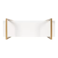 20" X 30" Leigh Wood And Metal Wall Shelf White/Gold - Kate & Laurel All Things Decor -Luxe Living Interiors Shop GUEST d1ac0fcc 0efe 4e99 b7f3 fab162f96f5c