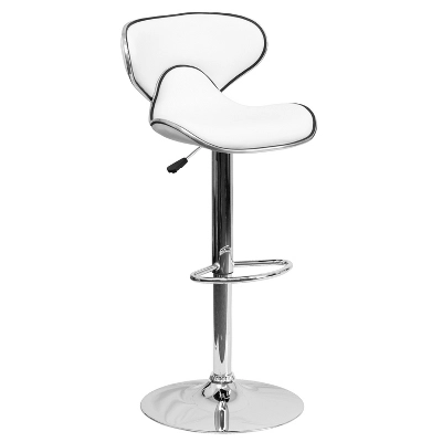 Emma And Oliver Contemporary Cozy Mid-Back Vinyl Adjustable Height Barstool 16 Emma And Oliver Contemporary Cozy Mid-Back Vinyl Adjustable Height Barstool - Image 14