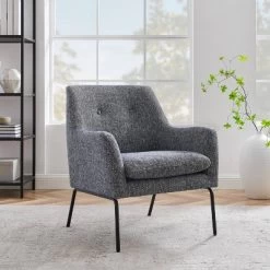 Glenn Mid-Century Modern Accent Chair Blue/White - Project 62™ -Luxe Living Interiors Shop GUEST d2d1ce61 ef91 4bf5 afe7 012ff0137658