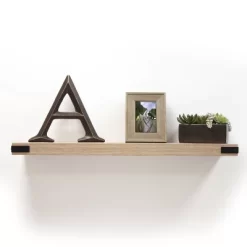 36" X 9.2" Floating Shelf Wall Mounted With Metal Corners White Oak - Inplace 9 36" X 9.2" Floating Shelf Wall Mounted With Metal Corners White Oak - Inplace -Luxe Living Interiors Shop GUEST d2eaab4e 8bf3 4e43 bee2 e9d6751b645c