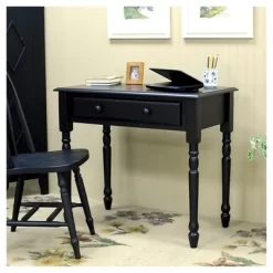 Eleanor Wood Writing Desk With Drawers - Carolina Chair & Table Co.