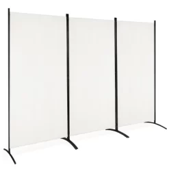 Costway 3-Panel Room Divider Folding Privacy Partition Screen For Office Room WhiteBlackBrown -Luxe Living Interiors Shop GUEST d432e60f 948c 410a a7dc 3a854a05b9cf
