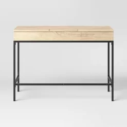 Loring Wood Writing Desk With Drawers And Charging Station - Threshold™ -Luxe Living Interiors Shop GUEST d4bf598b 8e6f 4420 8439 4adbc964602e