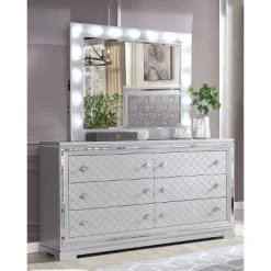 5pc Tenaya Bedroom Set Silver/Gray - HOMES: Inside + Out -Luxe Living Interiors Shop GUEST d5658523 ad0c 4c96 8433 5d817427b8c3