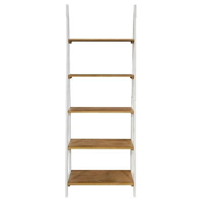 72.25" Medford Ladder Bookshelf Distressed White - OSP Home Furnishings 3 72.25" Medford Ladder Bookshelf Distressed White - OSP Home Furnishings