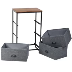 Costway 3 Drawer Nightstand Side Table Storage Tower Dresser Chest Home Office Furniture -Luxe Living Interiors Shop GUEST d691eb73 c68f 4865 852d b28ff8aa27f8